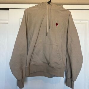 AMI Paris Ami De Coeur Heart Logo Hoodie Mens Sz M Alexandre Mattiussi Authentic